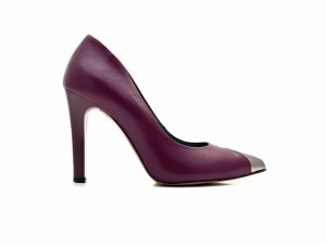 2626 wysokie stabilne szpilki w kolorze oberżyny