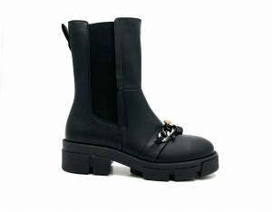 2602 botek z wyższą cholewką w kolorze czarnym