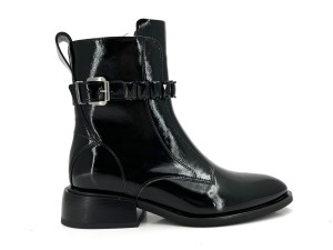 2733 czarne botki sztyblety zapinane na zamek 