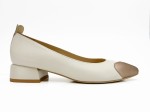 2803 balerinki ze skóry naturalnej w jasnym kolorze