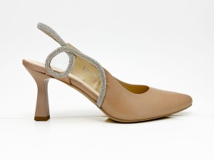 2883 beżowe czółenka bez pięty