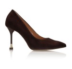 3167 czekoladowe klasyczne szpilki z naturalnego zamszu marki Kordel